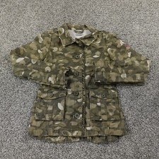 Carhartt Jacket Girls S 8 Green Brown Camo Outdoor Hunting Canvas Work Coat Kids