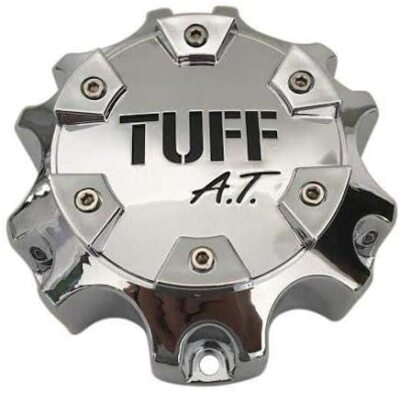 TUFF AT Wheels C611901 Black with Chrome Lettering Center Cap - The TUFF AT Wheels C611901 Black with Chrome Lettering Center Cap - The