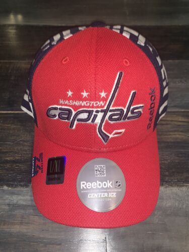 Men’s Washington Capitals Reebok Navy & Red Center Ice Draft Structured Hat L/XL - Photo 1/6