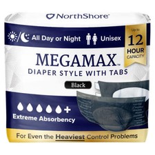 NorthShore MEGAMAX Black - Adult Diaper Nappy