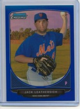 2013 Bowman Chrome Prospects Blue Refractors #BCP116 Jack Leathersich - Mets