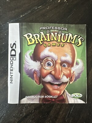 Nintendo DS Manual Only Professor Brainiums Game 