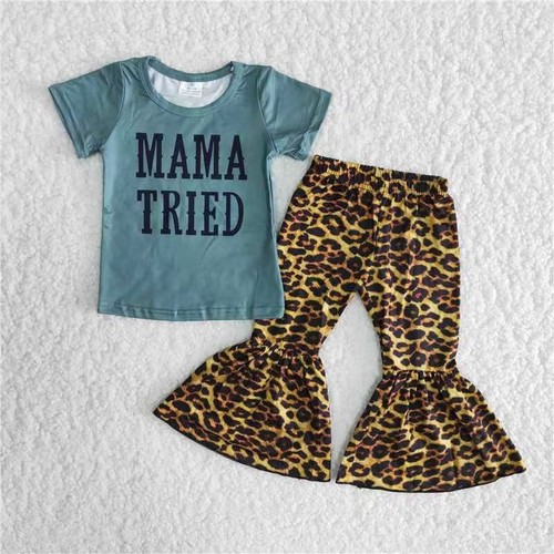 Baby Girls Boutique Outfit Heifer Bell Bottom Pants Clothes Set - Picture 3 of 16