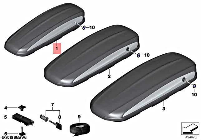 Genuine BMW Alpina Hybrid M M3 M5 X1 X3 X4 X5 X6 3 5 Roof Box 320