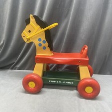 Whinny Fisher Price Pull Pony Riding Horse Toddler Ride On #978 Made In USA 1976