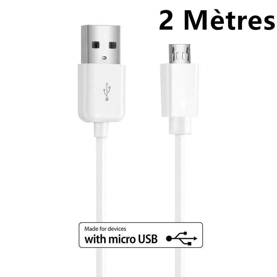 Lot 1-5 CABLE CHARGEUR MICRO USB Huawei PSMART 2019 pour Samsung A10 S5/6/7 J4 - Photo 3/4