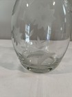 Vintage Art Glass Water Wine Decanter Etched Crystal Floral 10" — photo 4