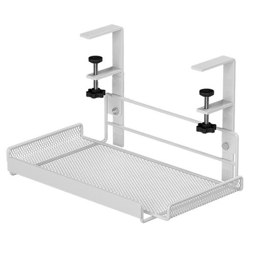 Under Desk Wire Cable Management Tray, No Drill Steel Desk Cable Organizers - Photo 13/18