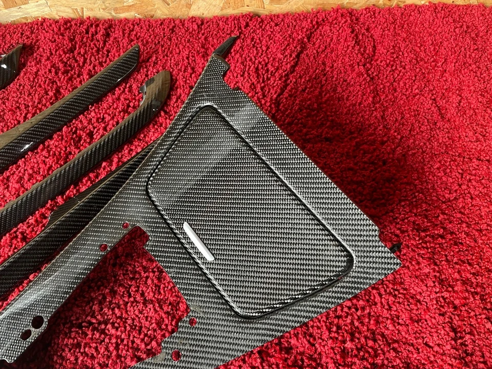 BMW F06 M6 GRAN COUPE CARBON FIBER INTERIOR TRIM MOLDING SET FRONT REAR OEM 32K - Image 2 of 4