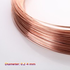 1m 99.9 Pure Copper Wire Diameter 0.2-5mm Jewelry DIY Crafts Metal Material