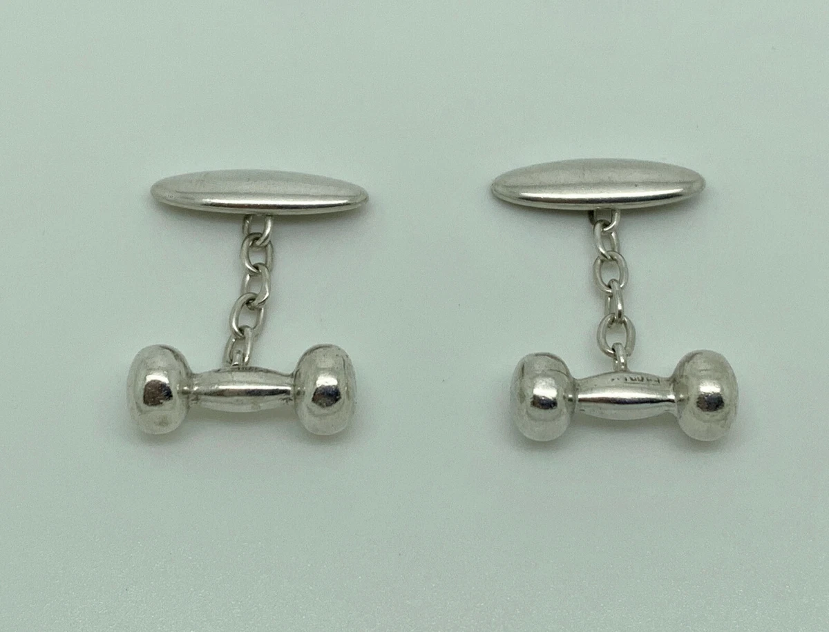 Hallmarked silver best sale cufflinks
