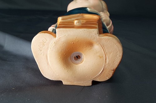 1960's Rubber Squeak Toy Carpenter Boy & Girl w/ Teddy bear~ Prescott & Mobley - Picture 7 of 8