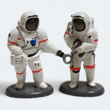 MINIATURE NASA ASTRONAUT 1.75" Mini Figure Toy Spaceman Lot of 2 Cake Topper