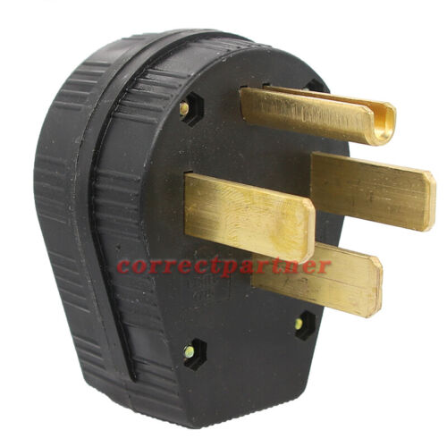 For NEMA 50A 125/250V Straight Blade Angle Plug For Dryer RV Generator 14-50P US - Picture 4 of 10