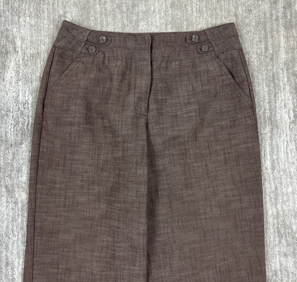 New Directions Pants Womens 8 Brown Straight Leg - Image 2 of 4
