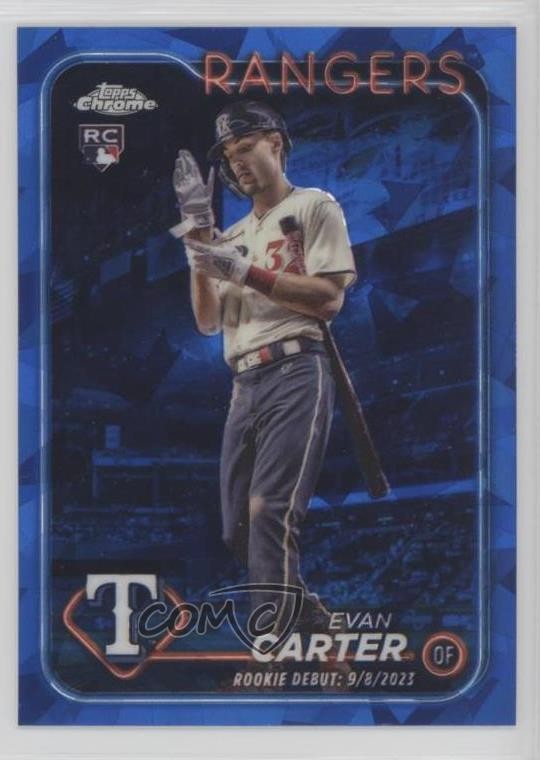 2024 Topps Chrome Update Sapphire Edition Rookie Debut Evan Carter #USCS58 6ns