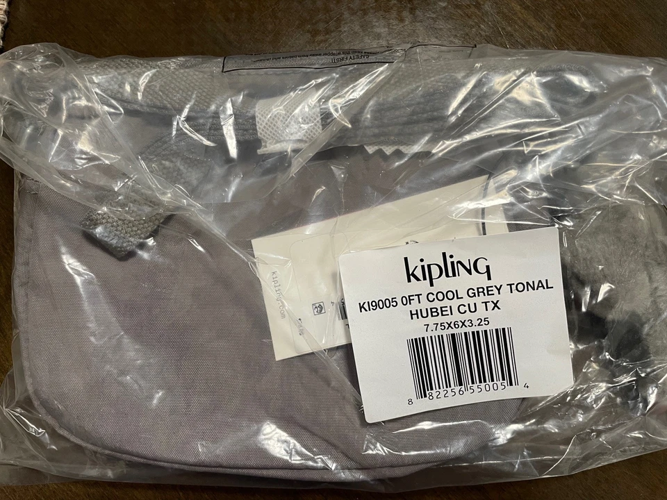 Bolso Bandolera Kipling Nylon Huebi Llavero Gorila Incluido Color Gris NUEVO CON ETIQUETAS NUEVO Foto 2 de 2