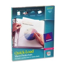 Avery Quick Load Sheet Protector - Letter 8.50" X 11" - Polypropylene - 50 / Box