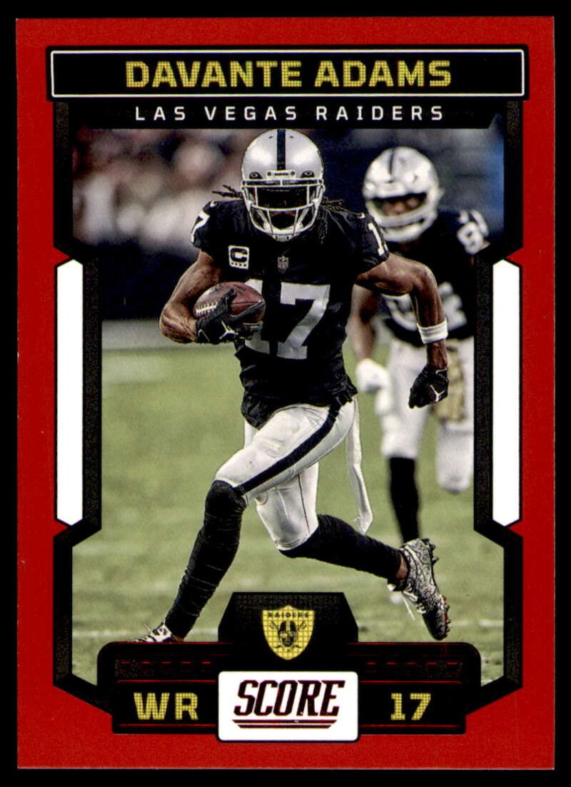 2023 Score Football Red Border Parallel Set Break Front and Back Scans # 1-200