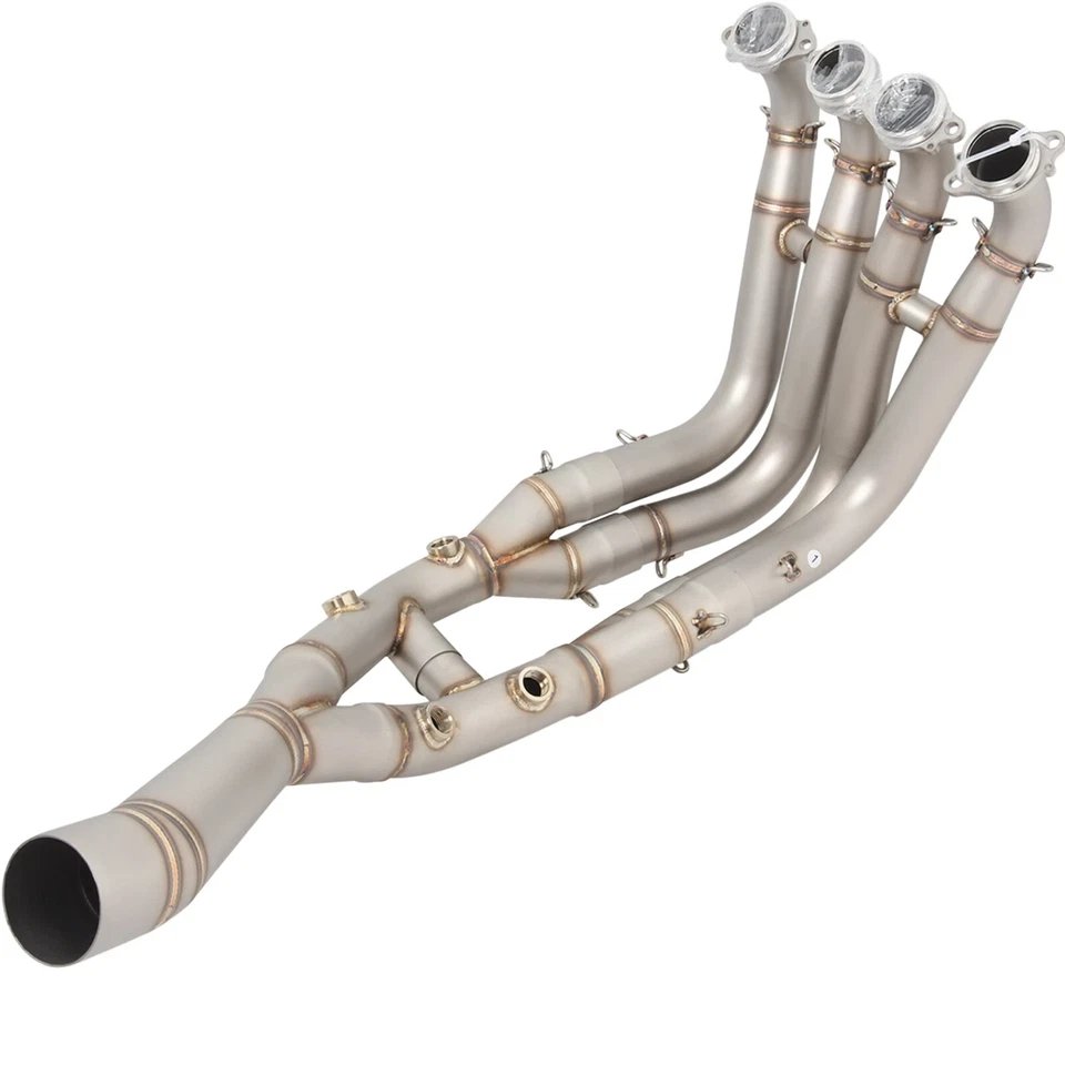 Tubo medio de puntas de escape de acero inoxidable para BMW S1000RR S1000R 2019-2025 Foto 2 de 4