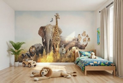 Safari Tapete Wandbild 260x384 cm Fotowand Unisex Kinderzimmer Kinderzimmer Deko