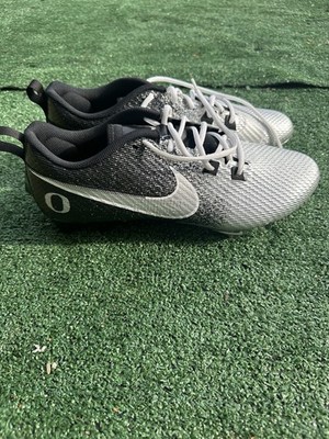 Oregon Ducks Football Cleats Unused Nike Vapor Size 14 Generation O Silver Black