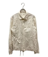 nobuyuki matsui          Drawstring wrinkle-processed shirt ivory