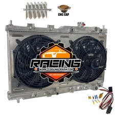 AT MT Aluminum Radiator+Shroud Fan+Relay For 1994-2001 Acura Integra GS DB DC2