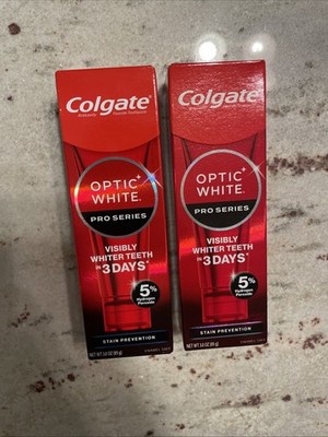 Colgate Optic White Pro Series Stain Prevention Toothpaste 3.0 oz (Lot of 2)