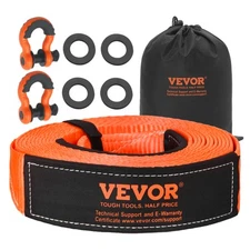 VEVOR Car Tow Cable Towing Strap Rope 36000 lbs 3" x 30' Emergency Heavy Duty