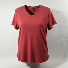 Adrianna Papell Women’s Size 2XL Red V-neck Super Soft Tee