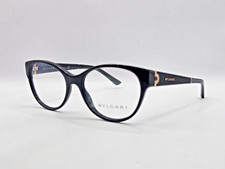 Bvlgari 4106-B-Q 501 52-17 140 Women's Eyeglasses Frame Black Made in Italy