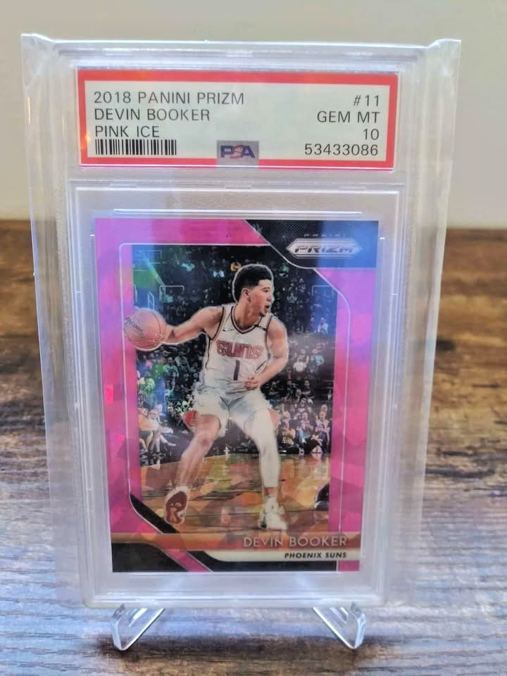 2018 Panini Prizm #11 Devin Booker Pink Ice Prizm PSA 10 Pop 6