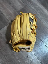 Wilson Staff Custom Hardball Infield Glove 1723 Vintage Tan Airflow 11.75 Rare on The Hot Collector