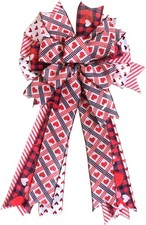 Egolot Valentine  s Large Heart Bow for Wreath Tree per, 20 Inch
