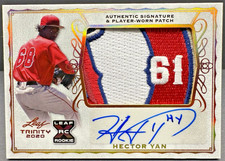 2020 Leaf Trinity Hector Yan NM+ Angels Jersey Patch Auto XRC #PA-HY1      cc30