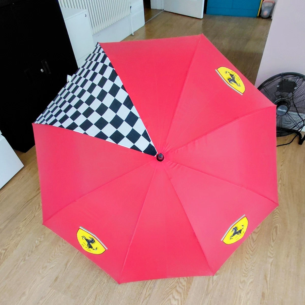 ferrari logo patio umbrellas for sale 400 Vintage Umbrella Cotton 877 Workshop The iconic black finish with Ferrari branding makes a bold statement whether youre heading to the track or navigating city streets Ferrari Umbrella F1 Team Black