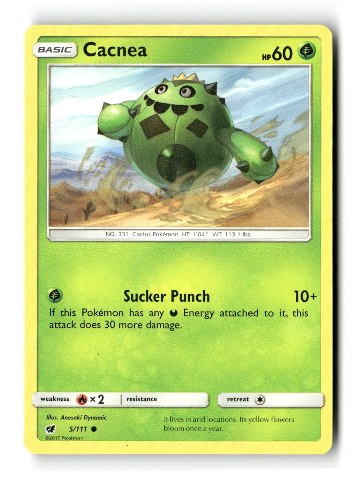 Cacnea Common Crimson Invasion 5/111 Pokemon Lightly Played