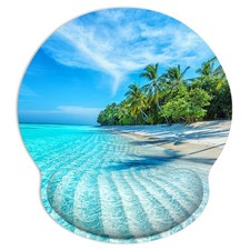 Ergonomic Mouse Pad with Wrist Support Wrist Rest Smooth Surface Non-Slip Rub...