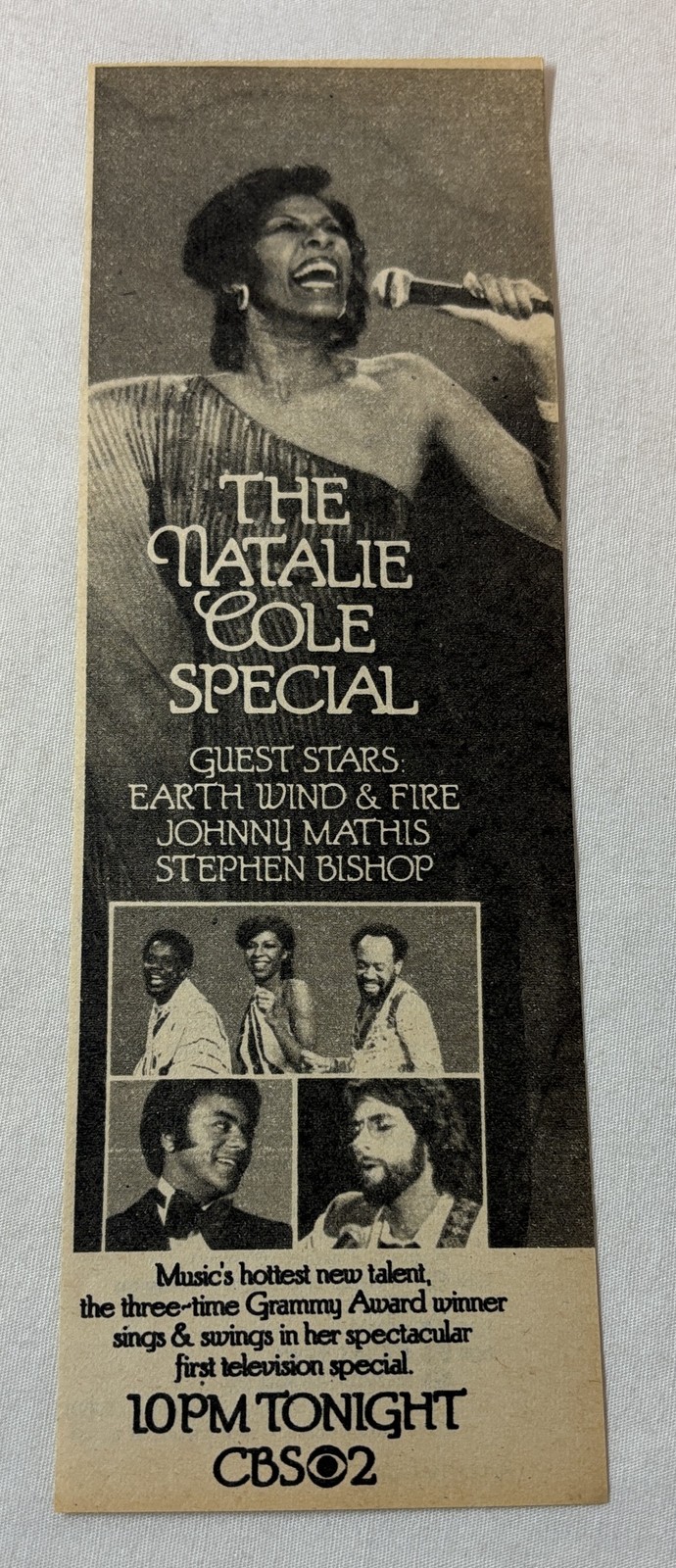 1978 CBS tv ad~NATALIE COLE SPECIAL Earth Wind+Fire,Johnny Mathis ...