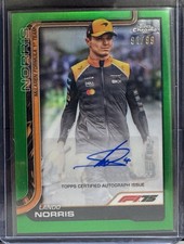 2025 Topps Chrome Formula 1 F1 Lando Norris Green Auto 91/99 CAC-NOR McLaren 🔥 