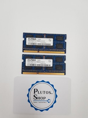 Elpida DDR3 4GB 8GB (2x4GB) Kit Laptop RAM - 1333MHz EBJ41UF8BCS0-DJ-F
