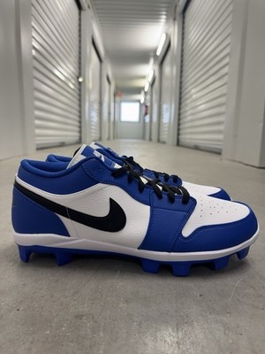 Nike Air Jordan 1 Retro MCS Low Baseball Cleats Mens Size 15 Game Royal
