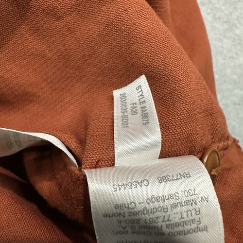 Camisa de Pana J Crew Para Hombres Mediana Naranja Óxido 2 Bolsillos Calce Clásico Peso Medio - Imagen 5 de 9
