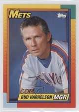1990 Topps Traded Factory Set White Back Bud Harrelson #37T 3sd