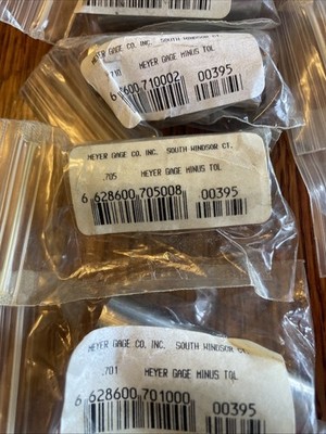 Meyer Gage Minus TOL Pins-Assorted Lot of 15 .701 -.751 Old Stock