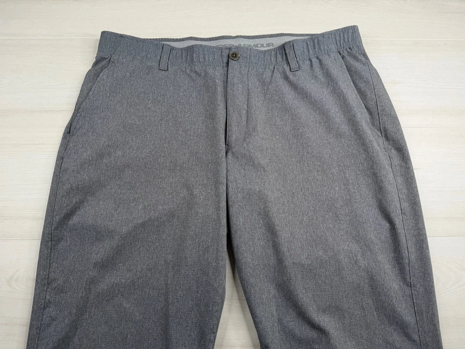 Pantalones de golf Under Armour Storm grises ventilados rendimiento de golf elásticos para hombre 38x32 Foto 2 de 4