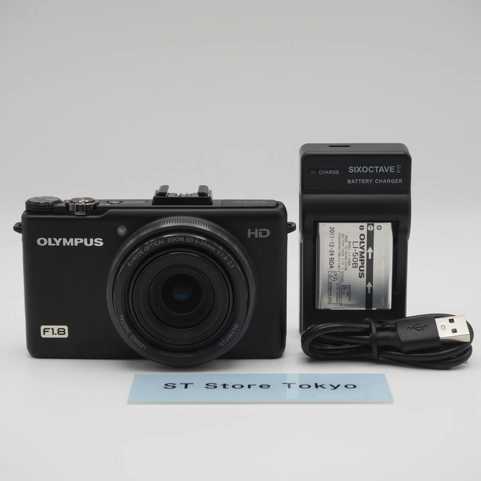 [N Mint] Olympus XZ-1 XZ1 Black 10.0MP Compact Digital Camera w/Battery Charger - Image 2 of 4