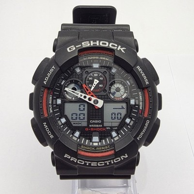 Casio G-SHOCK GA-100 5081 Analog/Digital Shock Resist 200m Schwarz/Rot