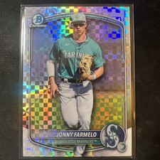 Jonny Farmelo 2025 Bowman Draft Chrome X-Fractor #BDC163 Seattle Mariners
